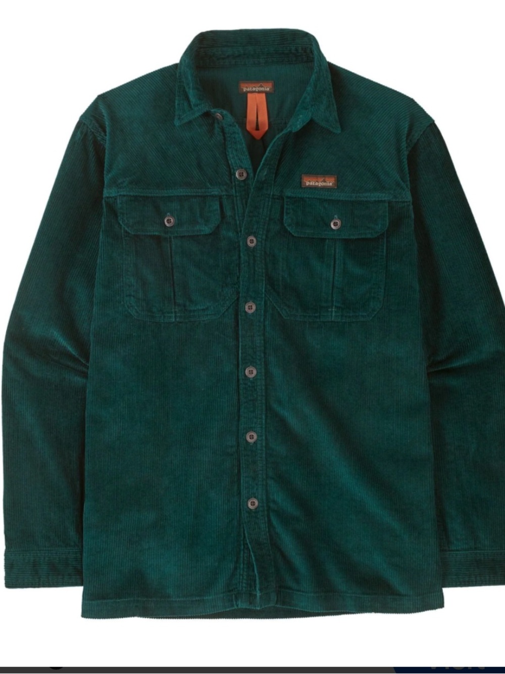 Patagonia cascade green Green Corduroy men’s farriers shirt